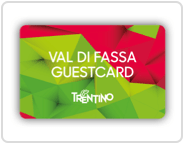 Val di Fassa Guest Card<br>La struttura è partner di Val di Fassa Guest Card: richiedi la card gratuita al datore d'alloggio, prima o al momento del tuo arrivo in valle! Val di Fassa Guest Card<br>La struttura è partner di Val di Fassa Guest Card: richiedi la card gratuita al datore d'alloggio, prima o al momento del tuo arrivo in valle!
